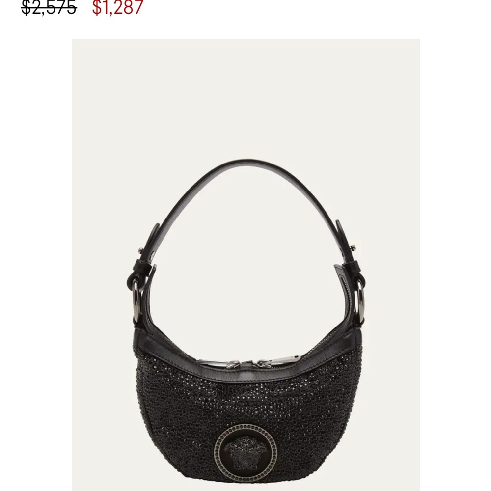 HP🥳100% Authentic lizard skin Versace black bag❤️ - Picture 1 of 10